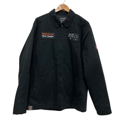Harley Davidson Mens  Size L Front Zipper Black  