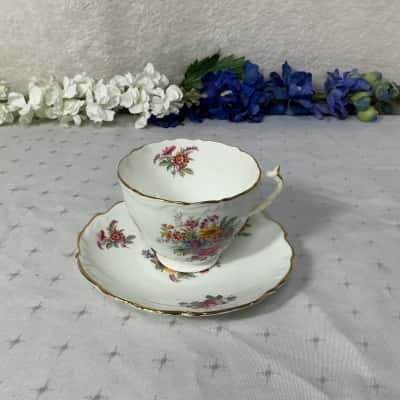 Vintage Coalport "Fragrance" Bone China Cup & Saucer