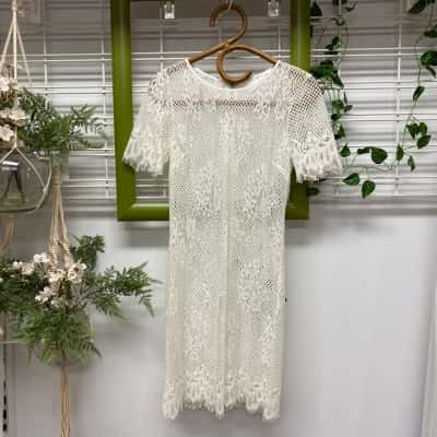 Ministry of Style By Bebe Womens  Size 6 Mini Dress White 