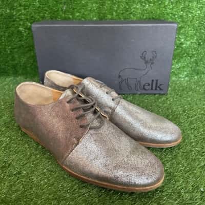 Elk Lucido Metallic Silver Shoes Size 42