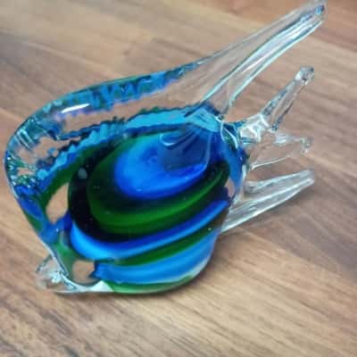 Colourful Glass Fish Paperweight