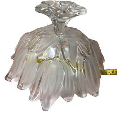  WALTHER GLAS SYLVIA SATIN PINK GLASS  FOOTED BOWL