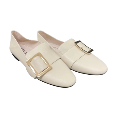 UGG Australian shepherd Cream leather women flats/Size 38