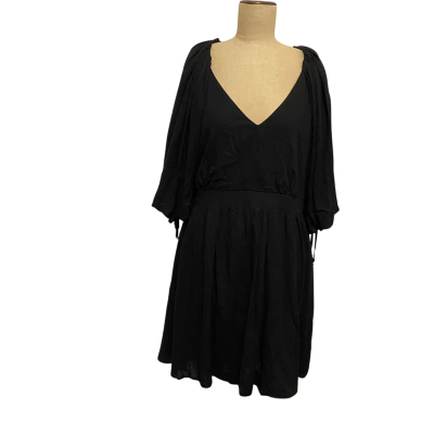 City Chic Womens  Size S Cocktail Dress / Midi Dress / Short Sleeve Dress  Black  