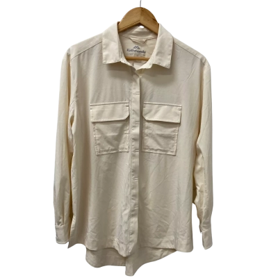 Kathmandu Womens  Size 12 Long Sleeve Shirt Cream 