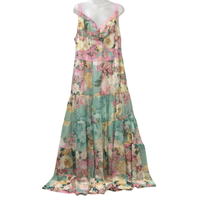 Brand New - City Chic - Womens Maxi Janey Water Angel Dress - Size: L - Multicoloured
