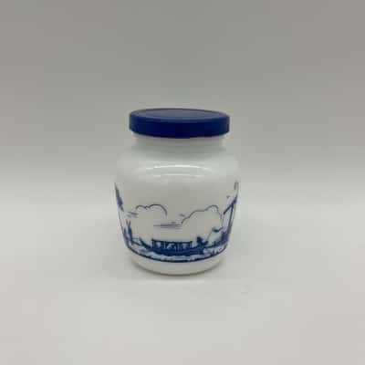 Vintage Opaline Glass Jar [B#16]