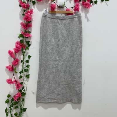 Jeanswest Womens  Knit Midi Skirt Size S Grey 