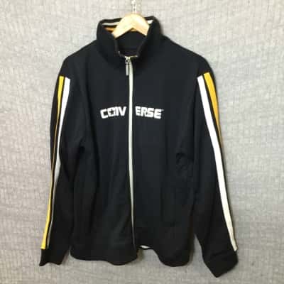 VINTAGE Converse Mens  Size L Track Jacket Navy Blue 