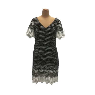 Anne Fontaine Polka Dot Dress Size 14 Black 