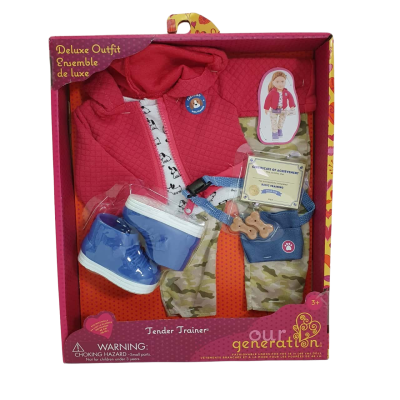 Our Generation Deluxe Outfit Ensemble Tender Trainer Set - New In Box