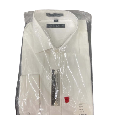 Geoffrey Beene Mens  Size 43 Business Shirt White RRP $99.95