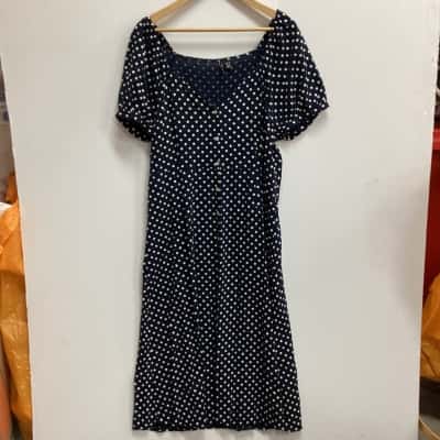  Vera Moda Dress  Size XL Blue / White  ( b)