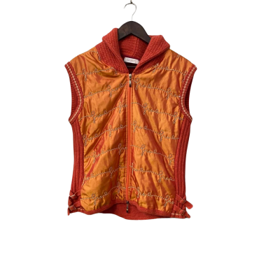 Elisa Cavaletti  Womens  Size 10 Orange zip up vest