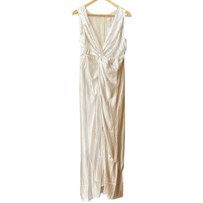 BNWT Billy J Womens Size 12 Champagne Formal Maxi Dress 