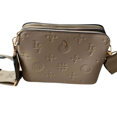 Laura Jones Taupe Crossbody Bag 