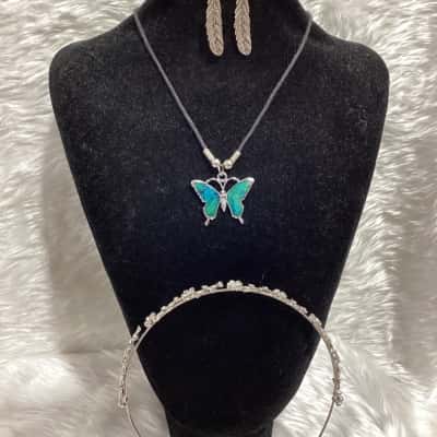  Womens Earrings / Necklace / Other Blue / Other / Silver 