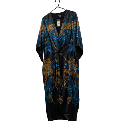 City Chic Womens  Size M Midi Dress Black  / Blue / Gold / Multicoloured 