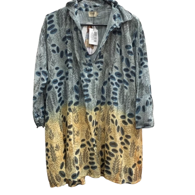 Caju Womens Size 12 Design Collar Cuff Feature Tunic Top