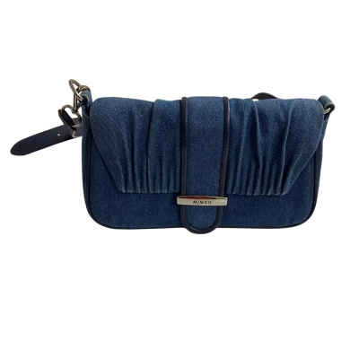  Womens Mimco Denim Leather Crossbody Bag 