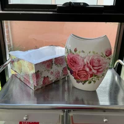 Pink Floral Vase