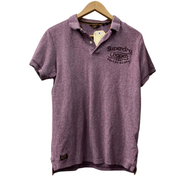 Superdry Copper Mens  Size M Purple Collared Shirt