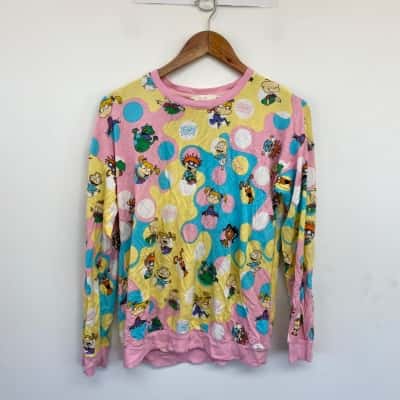 Peter Alexander Colourful Long SLeeve Pyjama Top  Size S