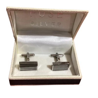 Fuse Silver Mens Cufflinks 