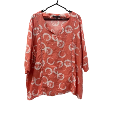 YARRA TRAIL LINEN TOP. SIZE 22