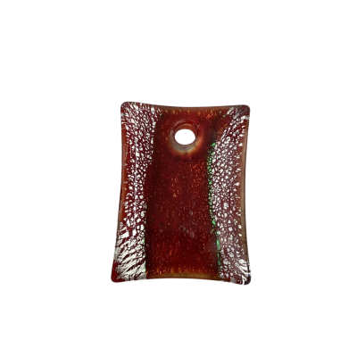  Womens Pendant Red Art Glass 
