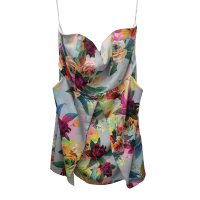 City Chic Womens  Size L Strapless Dress Floral 