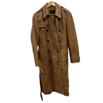 Set Womens Size 12 Leather Jacket Brown