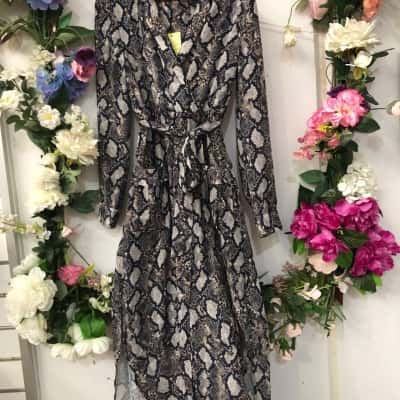 NWT Bardot Size 14 Midi Dress Animal print 