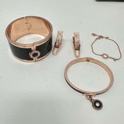 Mimco Womens Bracelet / Earrings Rose Gold Costume Jewellery 