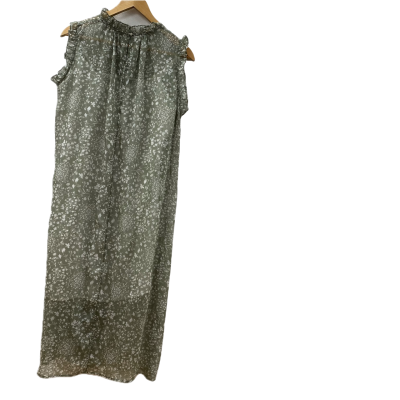 By Helena M  Womens  dress Size L Floral / Olive / White 