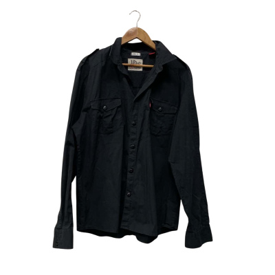 Levi's Mens  Slim Fit Size XL Long Sleeve Shirt Black  