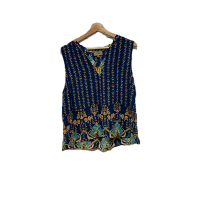 Kachel Womens  Size 16 Sleeveless Top Blue / Floral / Multicoloured / Orange / Pattern / Yellow 