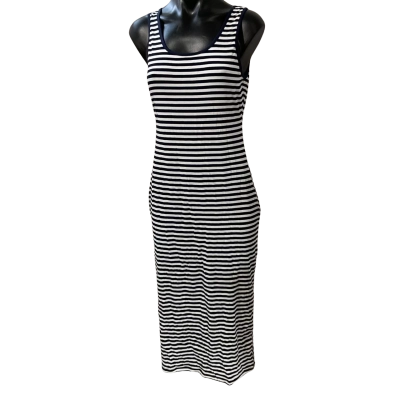 CIDER  Womens  Size L Casual Dress Blue / Pinstriped / White 