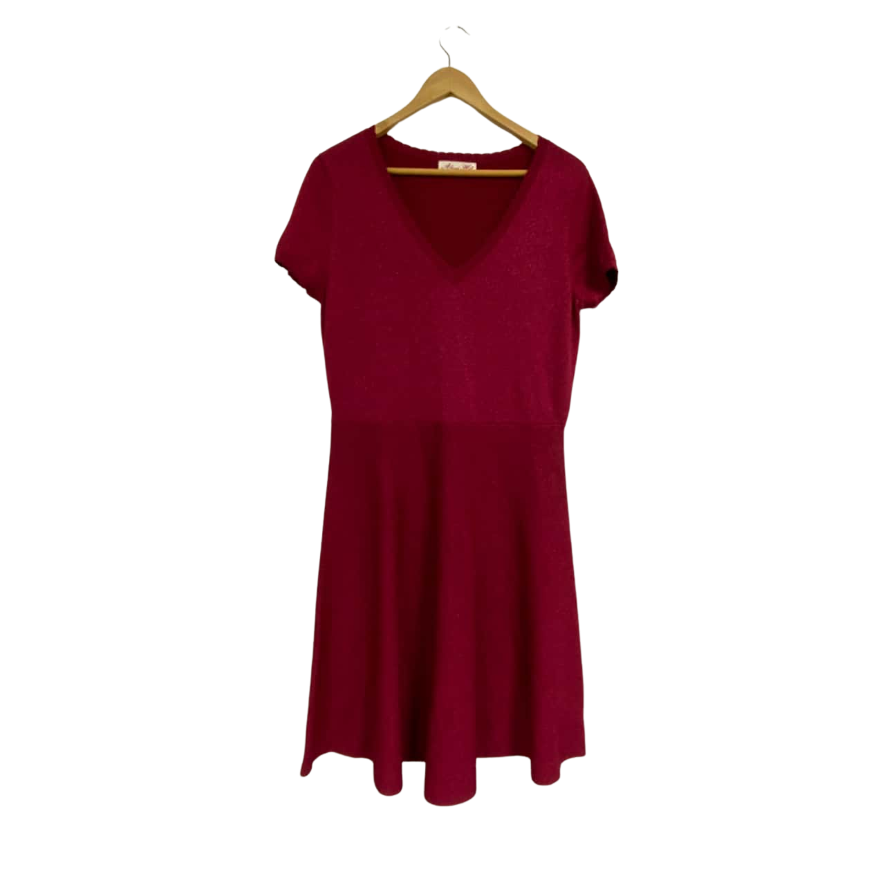 Alannah Hill Womens Cinched Midi Dress Size 14 Glitter Magenta (s)