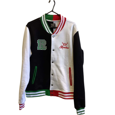  Ranboo The Beloved Men's Size XL Ranboo Varsity Jacket Black, Red & White  