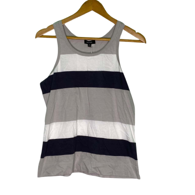 Marcs Womens  Size XL Singlet Top Black  / Grey / Striped / White 