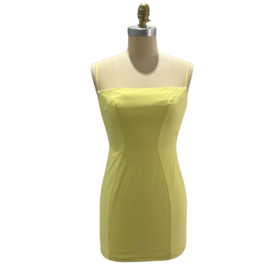  Mistress Rocks Women's Size S Yellow Shoestring Bodycon Mini Dress