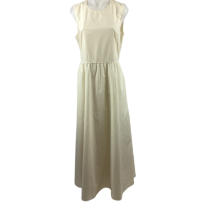 COS Open Back Maxi Dress - Buttermilk Size 14