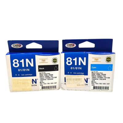 Epson Claria Photographic Ink 81N Black & 81N Cyan High Capacity Ink Cartridges New Old Stock  (small elec)