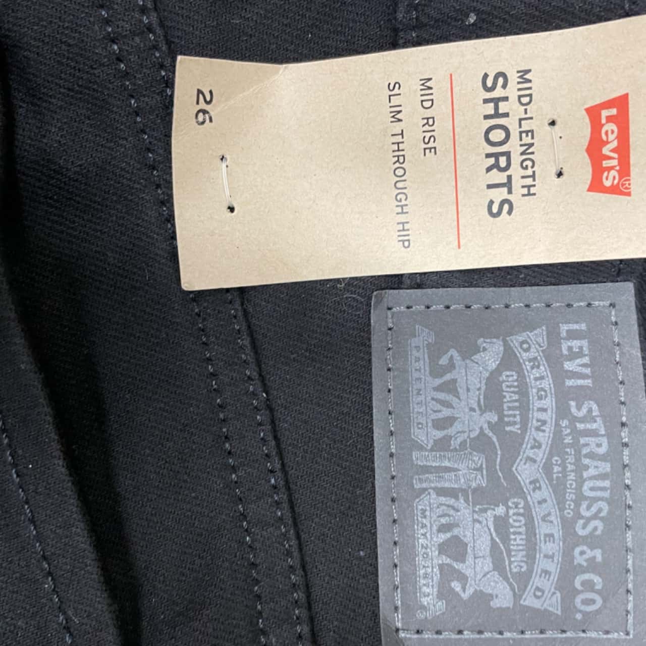 Levi's Womens Size 26 Denim Shorts Black (s)