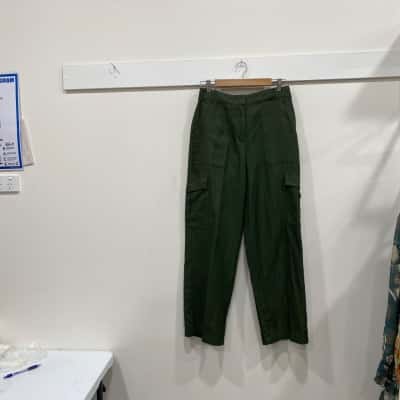 Witchery Womens  Size 8 Wide Leg Pants Green 