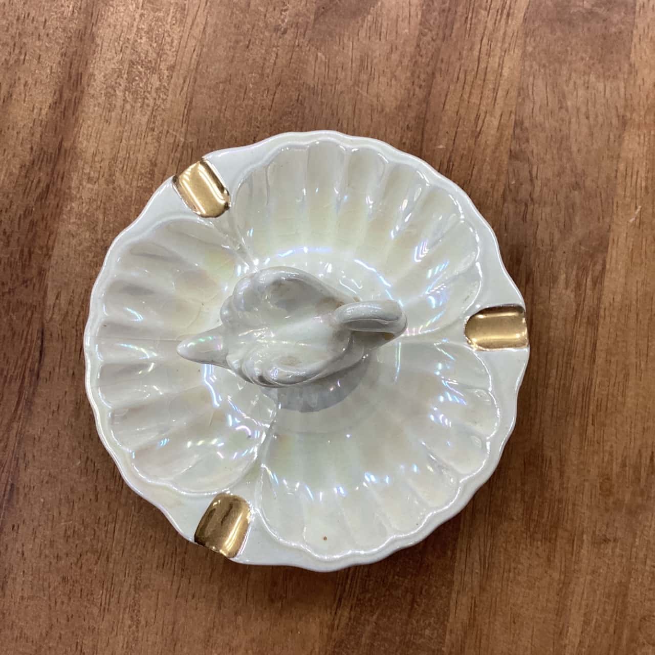 Vintage Australian 1950s Wembley Ware Lustre Swan Ashtray (s)