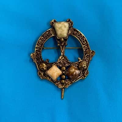  Womens Metal Brooch with Stone Accents