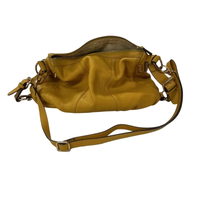  Tilkah Womens 100% Leather Handbag Mustard 
