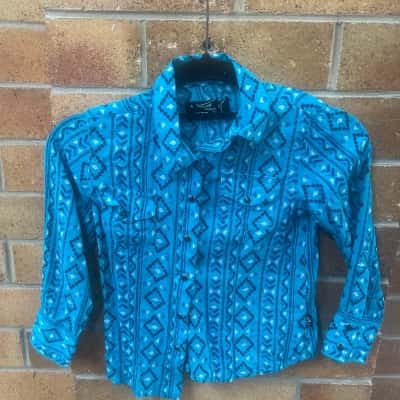  Kids Pure Western Size 4 Pattern Long Sleeve Shirt 